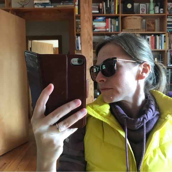 Loft Brown Tortoiseshell Gold Sunglasses, NWT, 6” - Picture 14 of 14